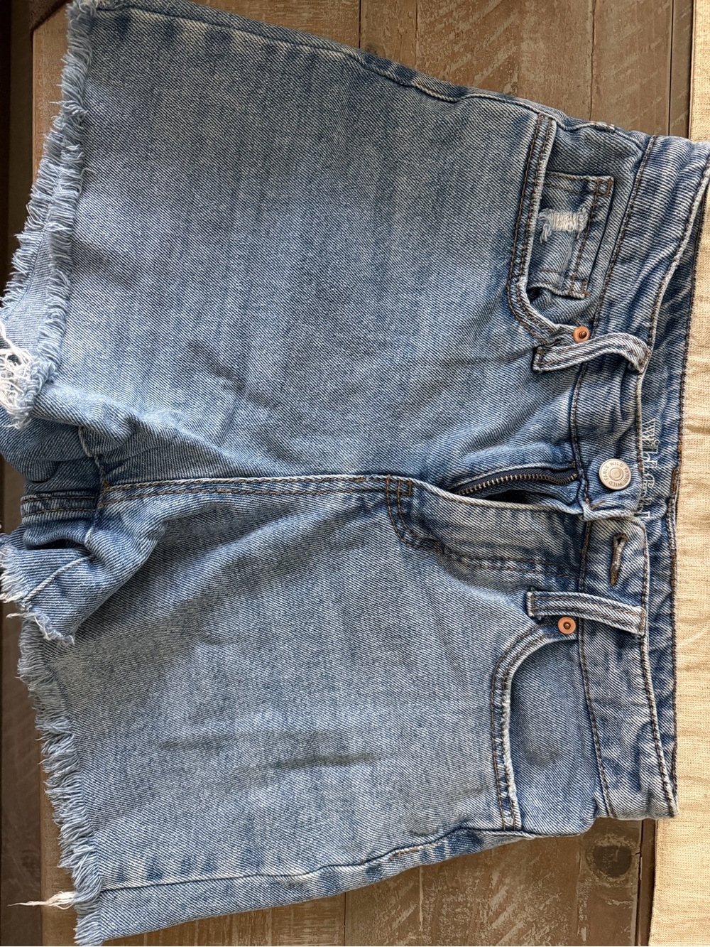 wild fable Light Blue Denim Frayed Hem Shorts